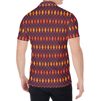 Halloween Diamond Shape Pattern Print Men's Shirt