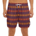 Halloween Diamond Shape Pattern Print Men's Split Running Shorts