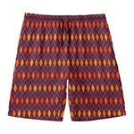 Halloween Diamond Shape Pattern Print Men's Swim Trunks