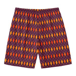 Halloween Diamond Shape Pattern Print Men's Swim Trunks