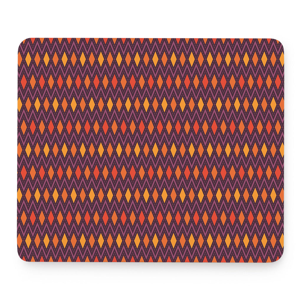 Halloween Diamond Shape Pattern Print Mouse Pad