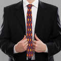Halloween Diamond Shape Pattern Print Necktie