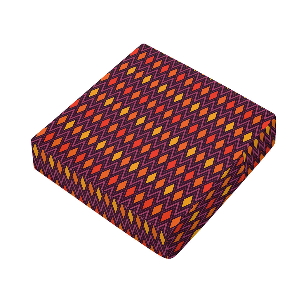 Halloween Diamond Shape Pattern Print Outdoor Seat Cushion Cover