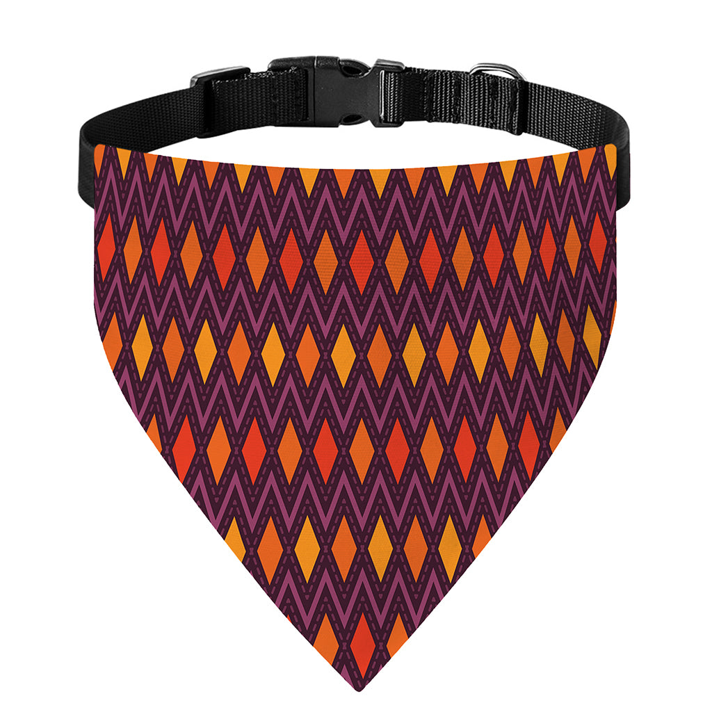 Halloween Diamond Shape Pattern Print Over The Collar Dog Bandana
