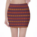 Halloween Diamond Shape Pattern Print Pencil Mini Skirt