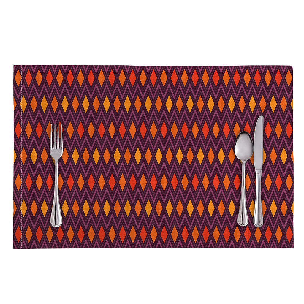 Halloween Diamond Shape Pattern Print Placemat