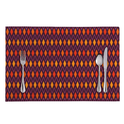 Halloween Diamond Shape Pattern Print Placemat