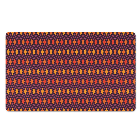 Halloween Diamond Shape Pattern Print Polyester Doormat