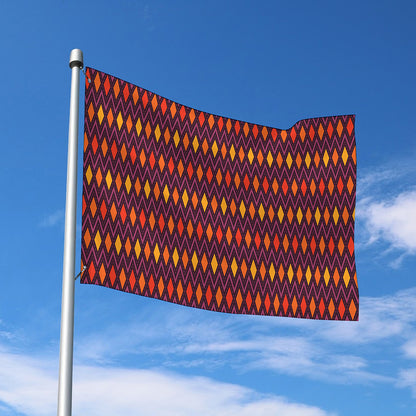 Halloween Diamond Shape Pattern Print Polyester Flag
