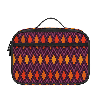 Halloween Diamond Shape Pattern Print Portable Lunch Bag