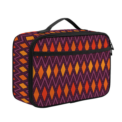 Halloween Diamond Shape Pattern Print Portable Lunch Bag