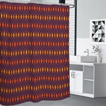 Halloween Diamond Shape Pattern Print Premium Shower Curtain