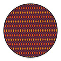 Halloween Diamond Shape Pattern Print Round Floor Mat
