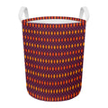 Halloween Diamond Shape Pattern Print Round Laundry Basket