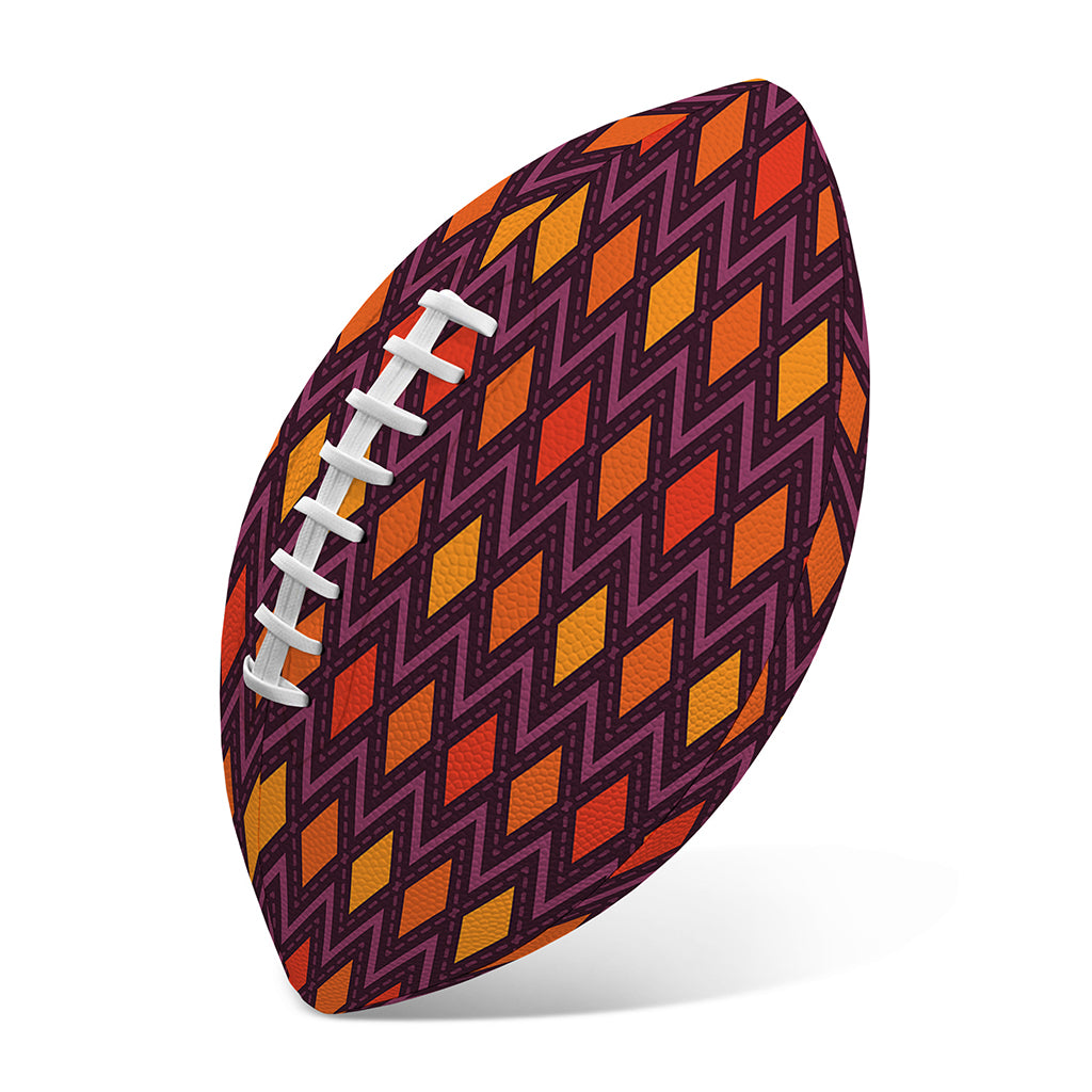 Halloween Diamond Shape Pattern Print Rugby Ball