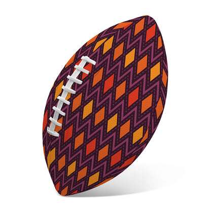 Halloween Diamond Shape Pattern Print Rugby Ball