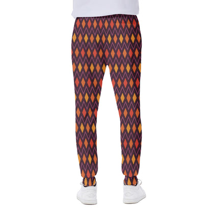 Halloween Diamond Shape Pattern Print Scuba Joggers
