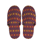 Halloween Diamond Shape Pattern Print Slippers
