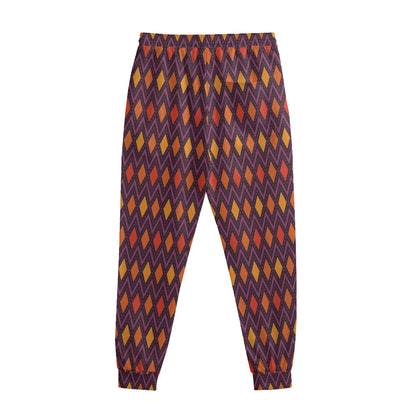 Halloween Diamond Shape Pattern Print Sweatpants