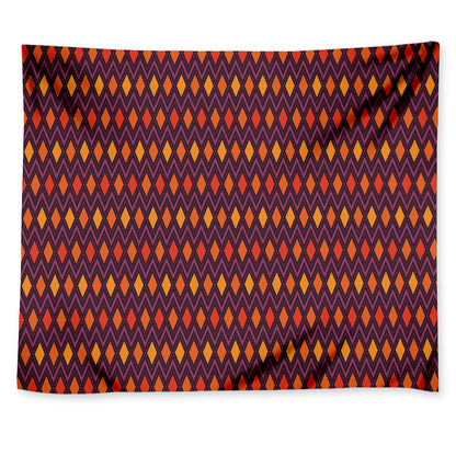 Halloween Diamond Shape Pattern Print Tapestry