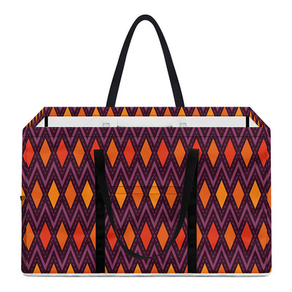 Halloween Diamond Shape Pattern Print Utility Tote Bag