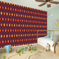 Halloween Diamond Shape Pattern Print Wall Sticker