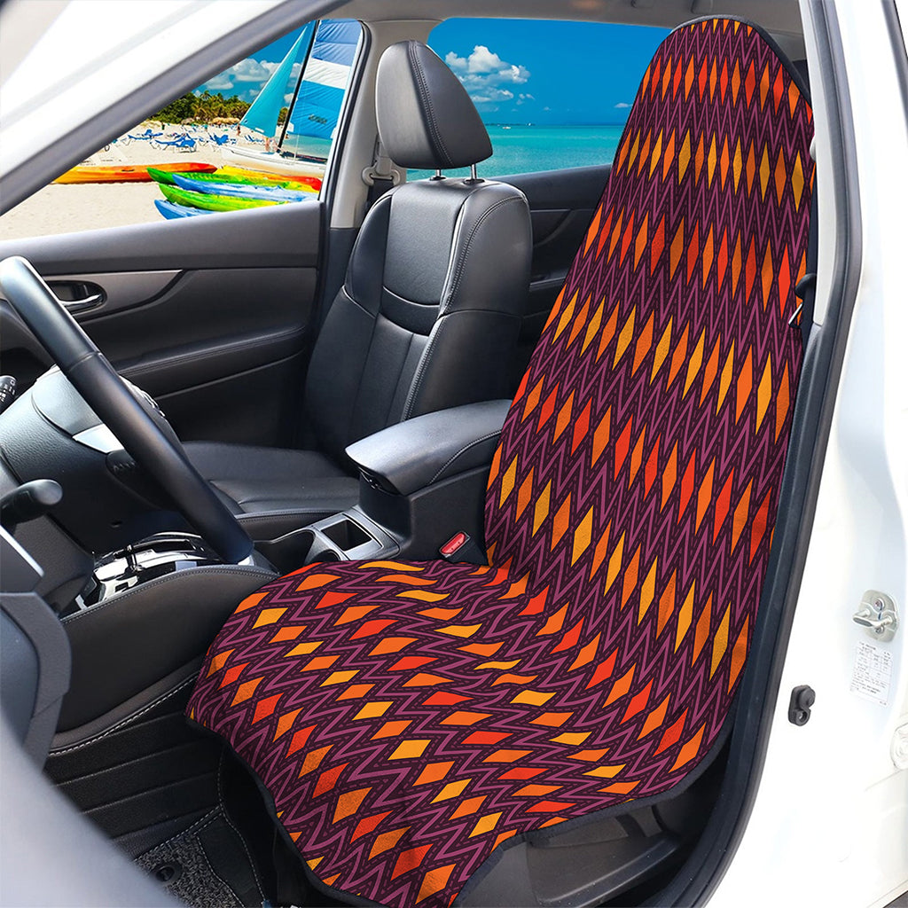 Halloween Diamond Shape Pattern Print Waterproof Car Seat Cover