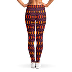 Halloween Diamond Shape Pattern Print Women's Leggings