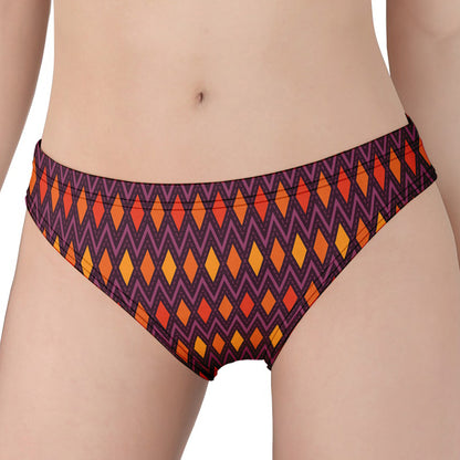 Halloween Diamond Shape Pattern Print Women's Panties
