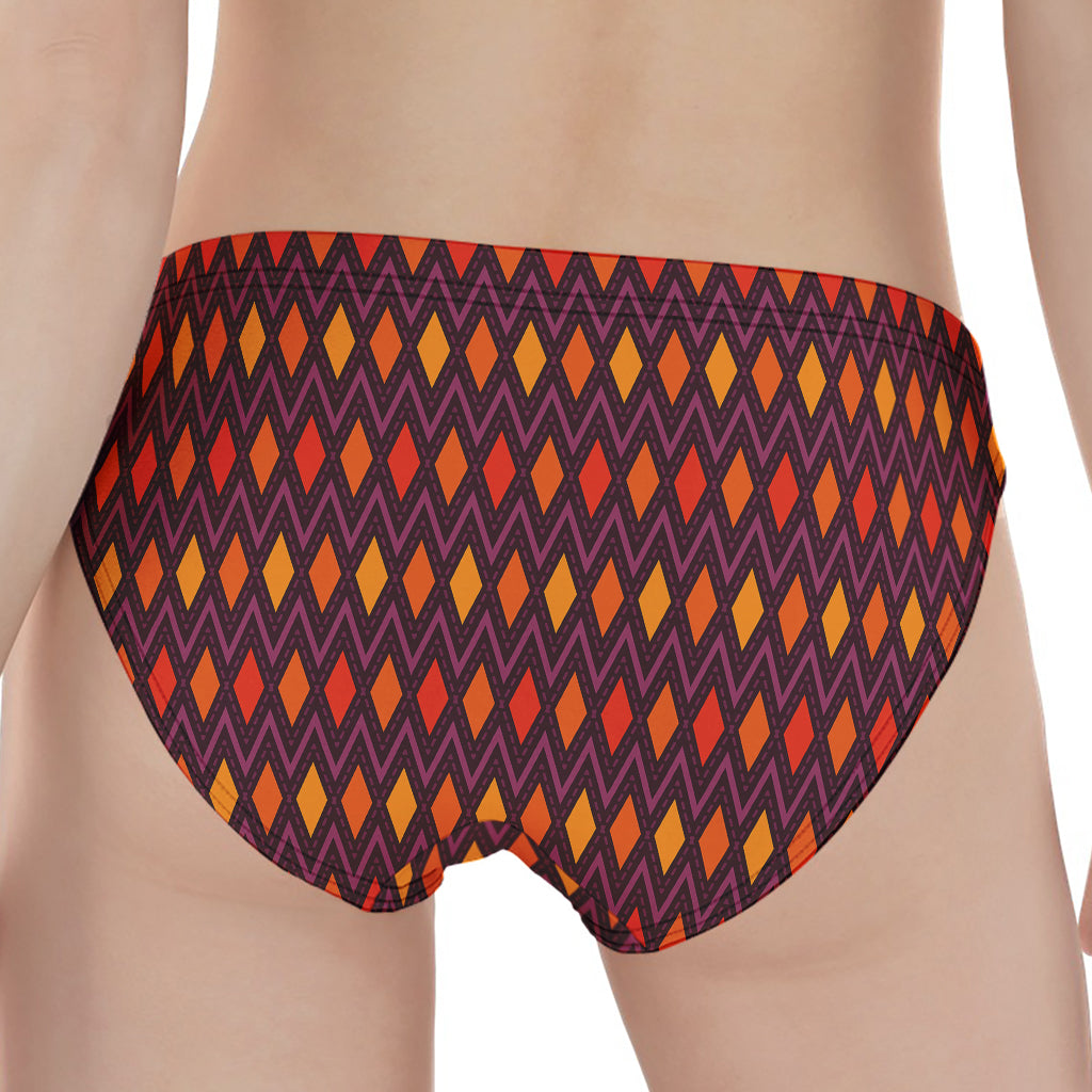 Halloween Diamond Shape Pattern Print Women's Panties