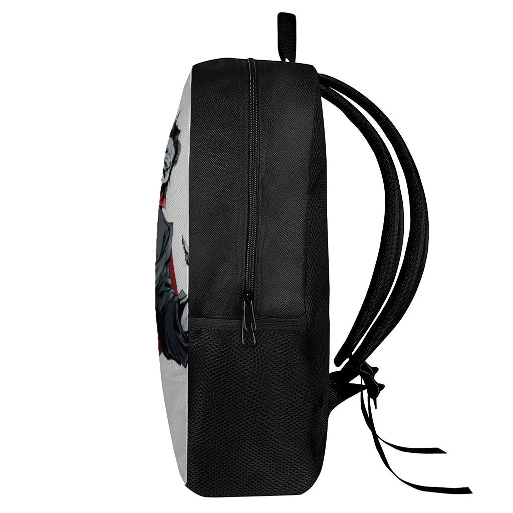 Halloween Evil Vampire Print 17 Inch Backpack