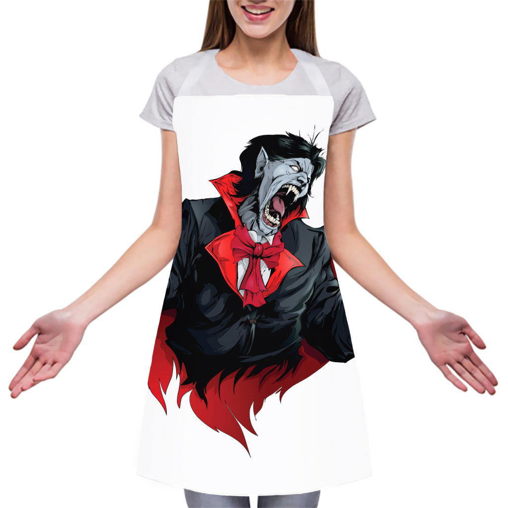 Halloween Evil Vampire Print Adjustable Apron