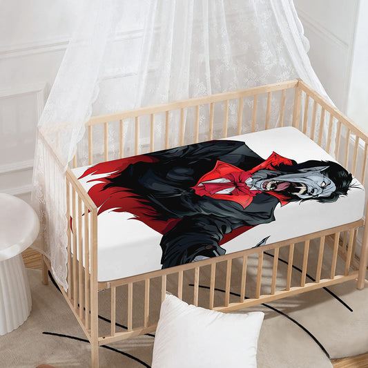 Halloween Evil Vampire Print Baby Crib Sheet