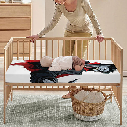 Halloween Evil Vampire Print Baby Crib Sheet