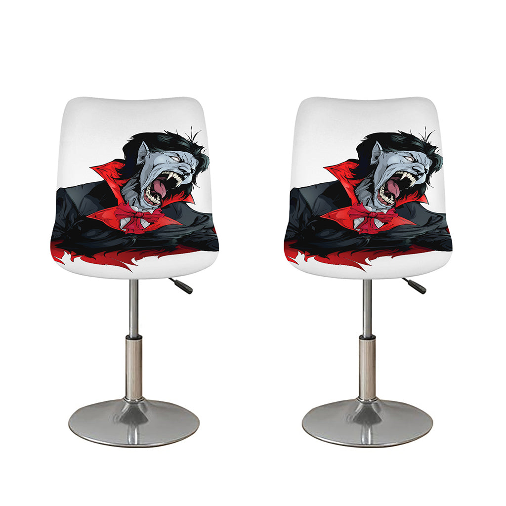 Halloween Evil Vampire Print Bar Stool Covers