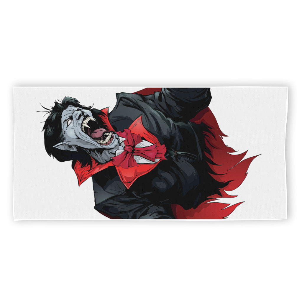 Halloween Evil Vampire Print Beach Towel