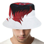 Halloween Evil Vampire Print Bucket Hat