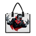 Halloween Evil Vampire Print Canvas Tote Bag