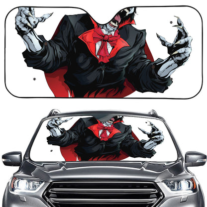 Halloween Evil Vampire Print Car Windshield Sun Shade