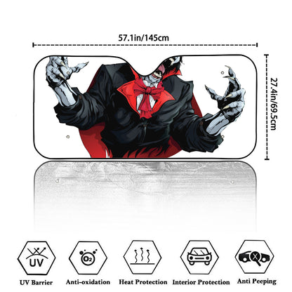 Halloween Evil Vampire Print Car Windshield Sun Shade