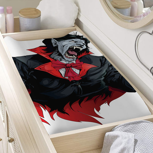 Halloween Evil Vampire Print Changing Pad Cover