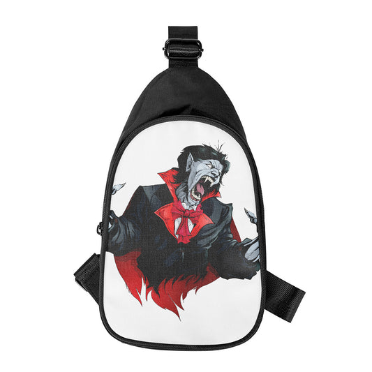 Halloween Evil Vampire Print Chest Bag