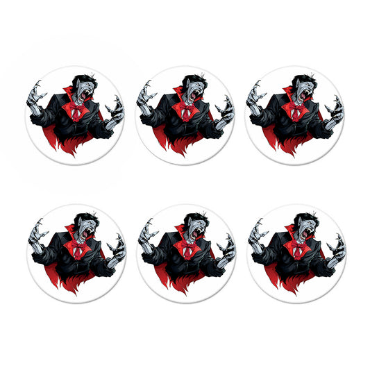 Halloween Evil Vampire Print Coaster Set
