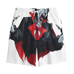 Halloween Evil Vampire Print Cotton Shorts