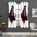 Halloween Evil Vampire Print Grommet Curtain Panels