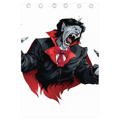 Halloween Evil Vampire Print Curtain