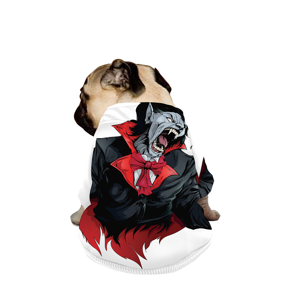 Halloween Evil Vampire Print Dog Zip Up Jacket