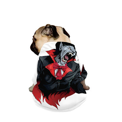 Halloween Evil Vampire Print Dog Zip Up Jacket