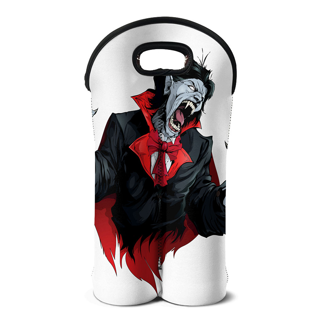 Halloween Evil Vampire Print Double Neoprene Wine Tote
