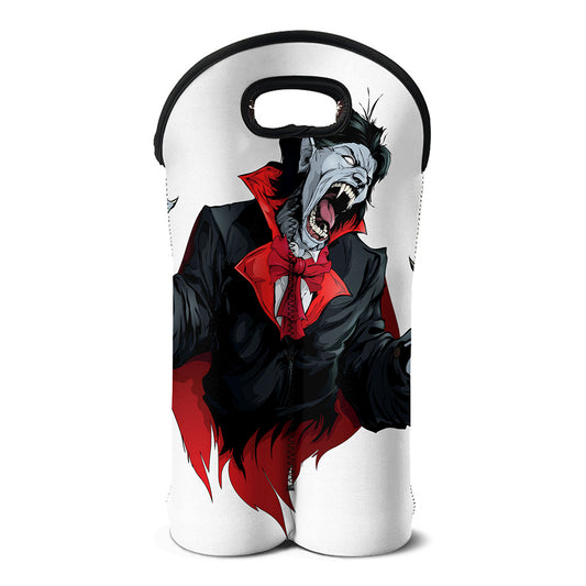 Halloween Evil Vampire Print Double Neoprene Wine Tote